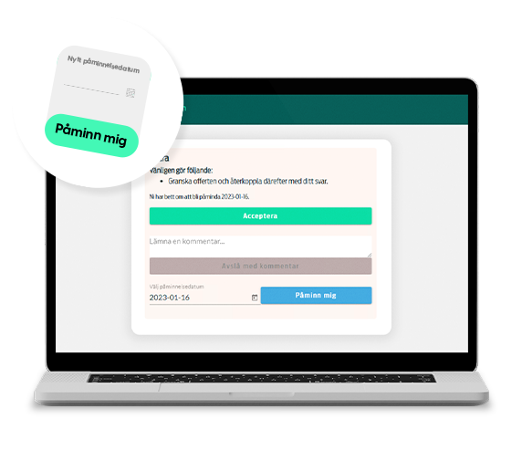 B&auml;rbar dator som visar en sk&auml;rm med texten &rdquo;Du har ett nytt mail!&rdquo; och en e-postikon